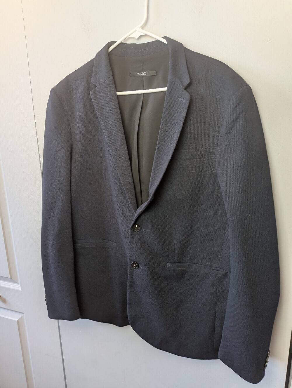 ZARA Men Navy Blue Blazer Size XXL Made In Morocco Casual Office Wear